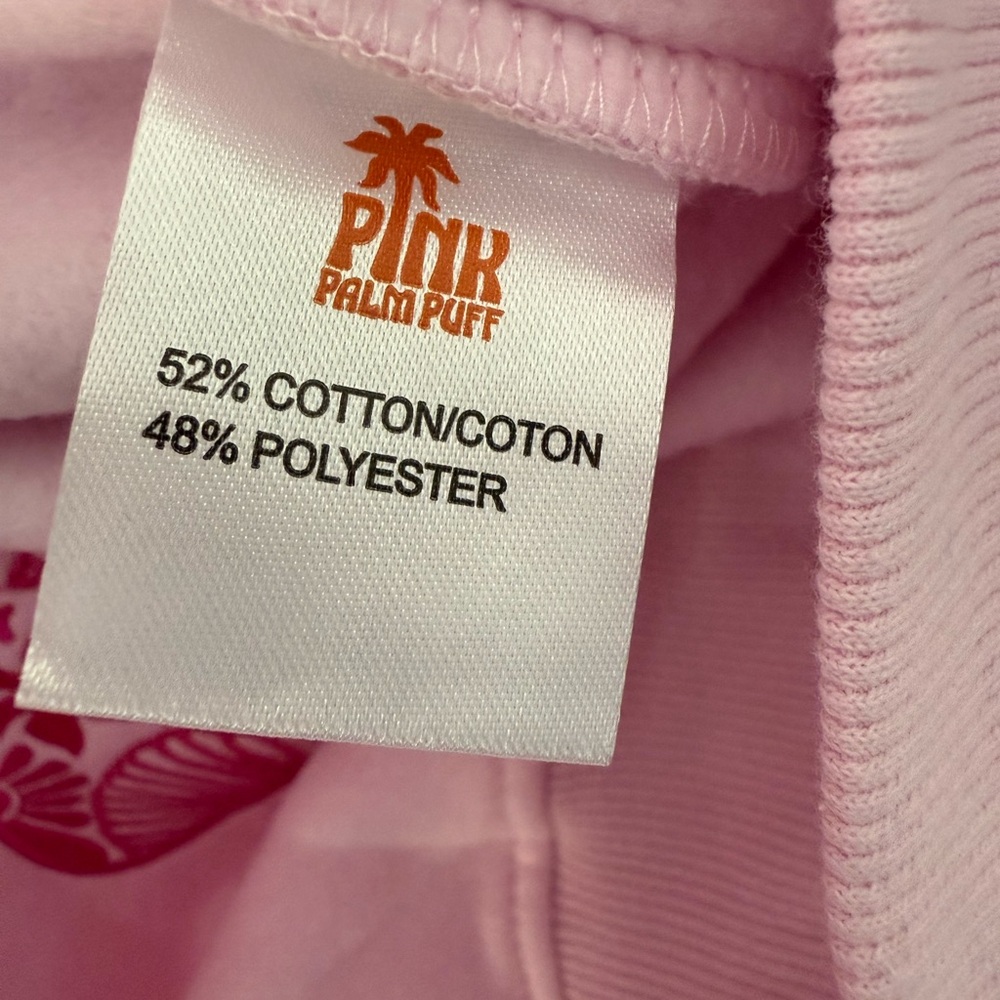 Pink Palm Puff Hawaii Hibiscus" Hoodie in Blush - Picture 4 of 8